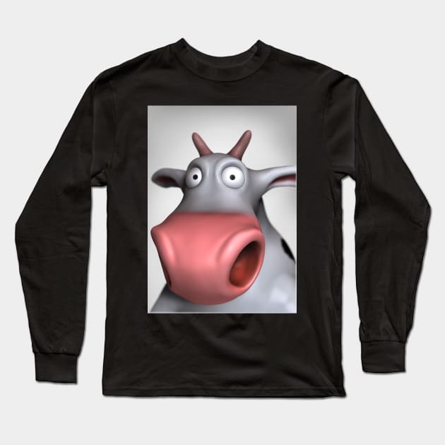 Cow Long Sleeve T-Shirt by FoxAndBear